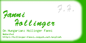 fanni hollinger business card